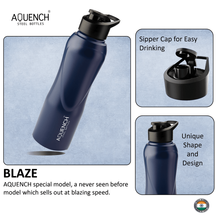 Blaze Pro Blue Water Bottle - Aquench