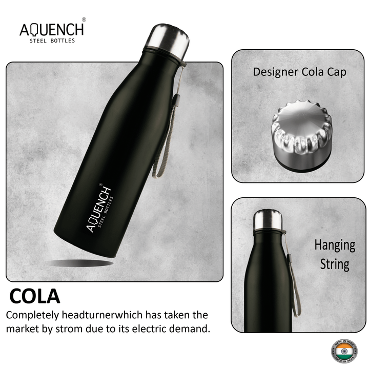 Cola Black Water Bottle - Aquench