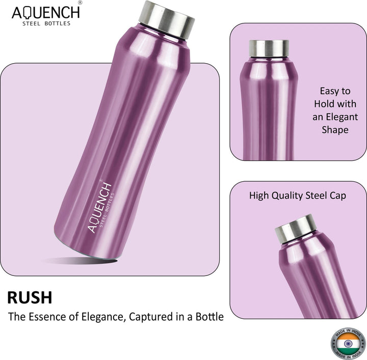 Rush Metallic Purple Water Bottle - Aquench