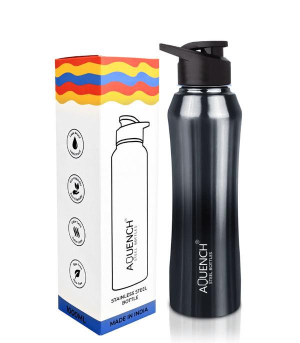 Rush Metallic Stainless Steel Water Bottle - Aquench